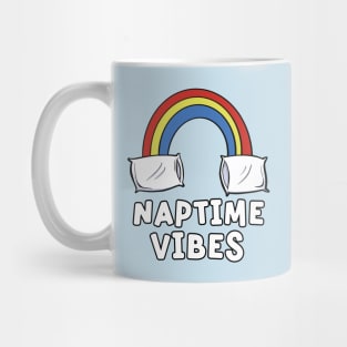 Naptime Vibes Nap Rainbow and Pillows Mug